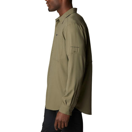 Columbia Men's Silver Ridge Utility Lite Long Sleeve Hiking Shirt, Stone Green, XL