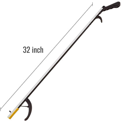 Duro-Med Reacher Grabber, Ergonomic Lightweight Reacher Grabber Tool, Magnetetic Pick Up Tool, 32 Inches, Black and Yellow