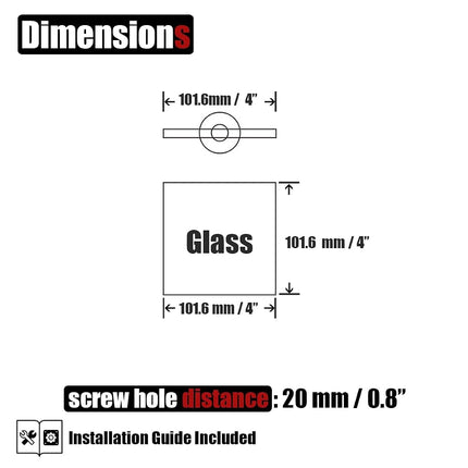 JQK Small Floating Glass Shelves Champagne Bronze, 4 Inch Display Ledges for Wall, Mini Decor, Living Room Bedroom Bathroom, Tempered Glass Shower Storage, 2 Pack, TGS101L4-CB-P2