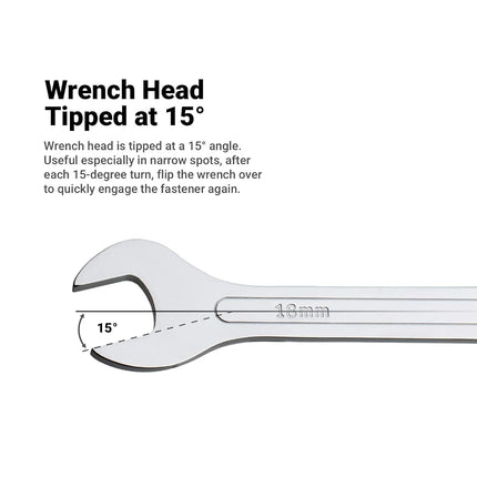 Capri Tools 1-1/16 in. x 1-1/8 in. Super-Thin Open End Wrench, SAE