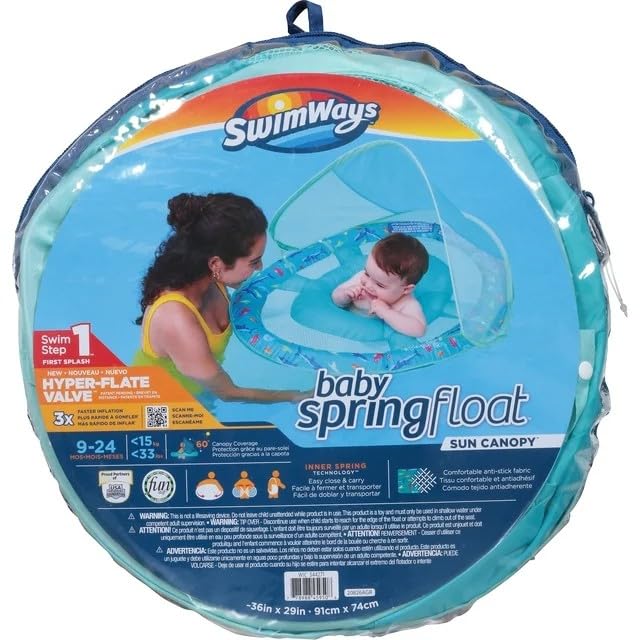 SwimWays Sun Canopy Inflatable Baby Spring Float f