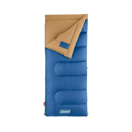 Sac de couchage adulte Coleman Brazos 20°F/30°F, sac de couchage pour temps frais avec fermeture éclair anti-accroc et sac de compression, lavable en machine