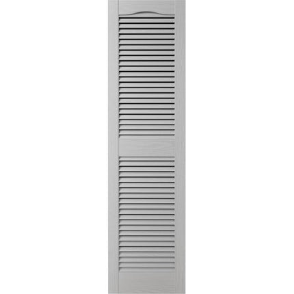 Ekena Millwork LL1C12X02400BD 12" W x 24" H Open Shutters with Center Slits Lifetime Vinyl Top with Fastener (Pair) Bordeaux
