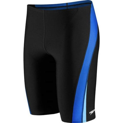 Speedo Bañador de natación Launch Splice Jammer para niño, negro azul, 22/6