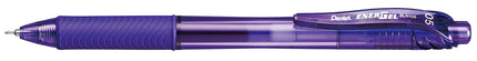 Pentel 0.5mm EnerGel-X Retractable Liquid Gel Pen with Needle Tip and Violet Ink, Box of 12 (BLN105-V)