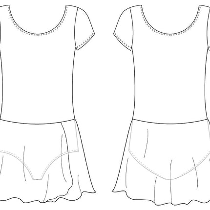 Bloch Dance Girls Prisha Short Sleeve Leotard Dress, Pastel Blue, Size 2-4
