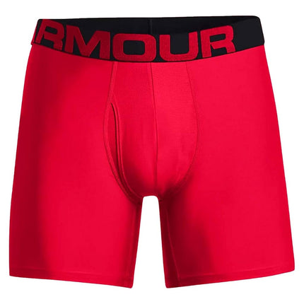 Bóxers Under Armour Tech para hombre de 6 pulgadas (paquete de 2) - Rojo - XXXXL