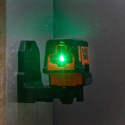 Klein Tools 93MCLPG Compact Self-Leveling Laser Level with Plumbing Point, Bright Green Cross Line, 75ft Range, Laser Class 2, Power Output <1mW, Magnetic Mount