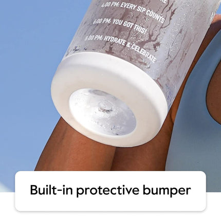 Bouteille d'eau de motivation Takeya de 1,9 L avec couvercle à paille et marqueur de temps, demi-gallon, plastique Tritan sans BPA de qualité supérieure, vert pistache