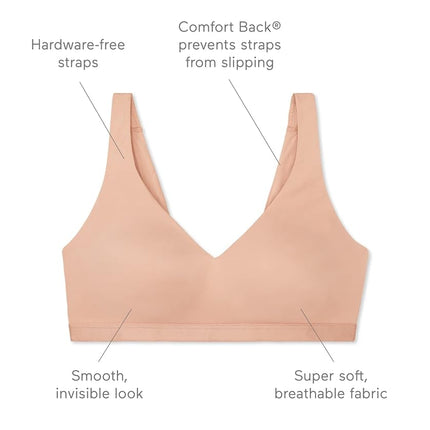 Warner's Women's Cloud 9 Wire-Free Contour Bra, Butterscotch, L
