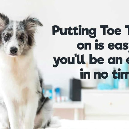 Dr. McHenry's Dog Toe Treads, Set of 20 w/Adhesive & Cleaning Brush, Increased Traction & Stability on Slippery Floors, Senior Dog Traction & Mobility Support (X-Large Kit- Weight: 60-150 lbs.)