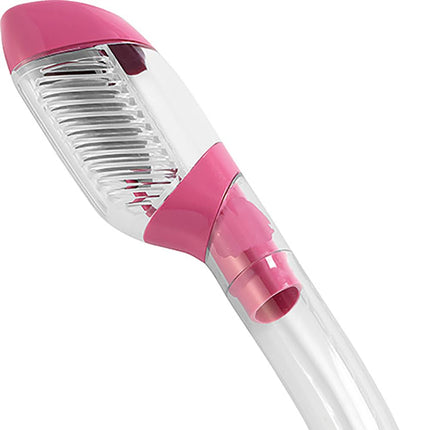 Tuba Cressi Dry - Tuba sec haut de gamme unisexe pour la plongée/apnée/snorkeling, Transparent/Rose, Taille unique