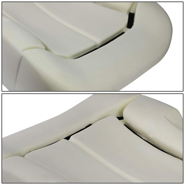 DNA Motoring ZTL-Y-0037 Front Driver Side Bucket Seat Bottom Lower Cushion Pad Upgrade,White