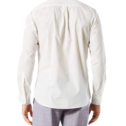 Camisa Docker de manga larga para hombre, corte clásico, con tecnología Comfort Flex, (tallas estándar y grandes), blanco, 5XL