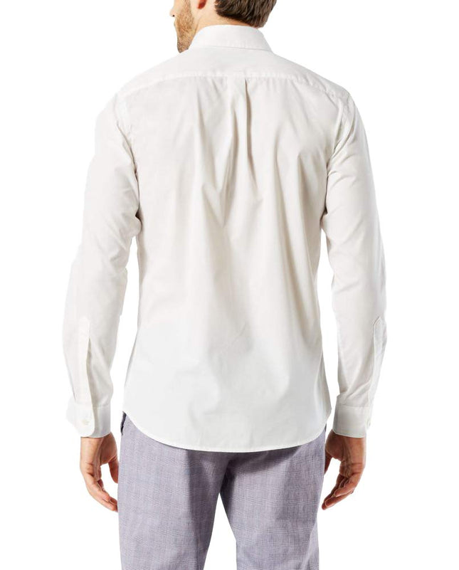 Chemise Dockers homme coupe classique à manches longues Signature Comfort Flex (taille standard et grandes tailles), blanc cassé, 5XL