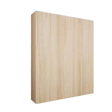 5 1/2"W x 6 1/2"H x 1"P Americraft Solid Hardwood Stain Grade Smooth Plinth Block with Squared Edge, White Oak