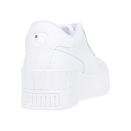 PUMA Women's Cali Wedge Sneaker, Puma White/Puma White, 10