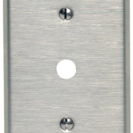 Leviton 1-Gang .406-Inch Hole Device Telephone/Cable Wallplate, 84018-40, Stainless Steel