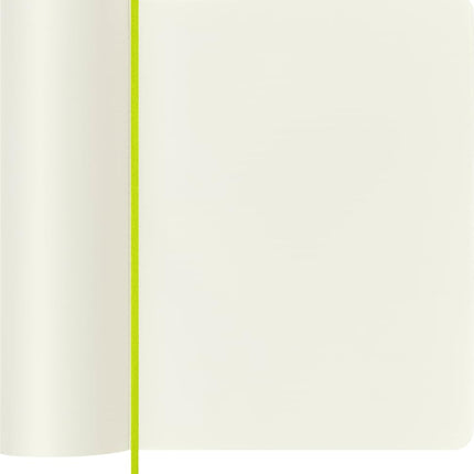 Moleskine Classic Notebook, Notebook With Plain Pages, Soft Cover and Elastic Closure, Lemon Green, XL, 19 x 25 cm, 192 Pages