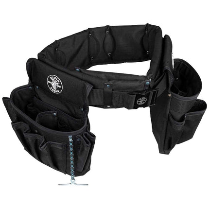 Klein Tools 5710L Electrician's Padded Tool Belt/Pouch Combo, 27 Pockets, 4-Piece, Large, Reinforced Bottom Pouches, Heavy Duty Nylon Webbing, Double Stitched