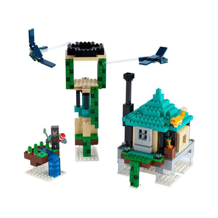 LEGO Minecraft La Torre del Cielo 21173 Divertido juguete de construcción de islas flotantes con un piloto, 2 fantasmas voladores y un gato; Novedad de 2021 (565 piezas)