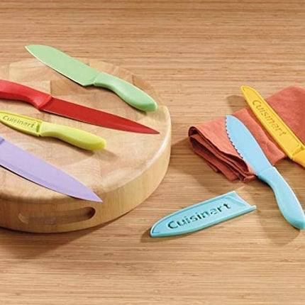 CUISINART 12-Piece Ceramic Coated Color Knife Set with Blade Guards, Multicolored