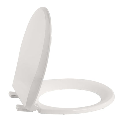 Toilet Seat Elongated Toilet Seat Cover Biscuit Color Soft Close PP Toilet Seat for Bathroom, Durable and Easy to Clean Biscuit