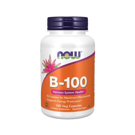NOW Foods B-100, 100 Capsules (Pack Of 2)