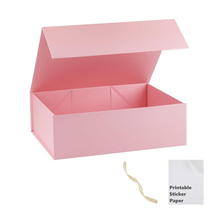 MUMUPACK Pink Gift Box,13x11x5.3 Large Gift Boxes 