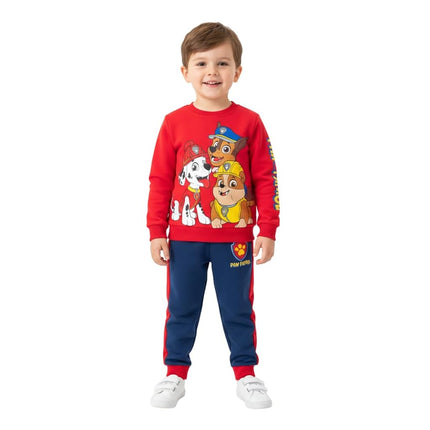 Nickelodeon Paw Patrol Pullover Sweater and Jogger Pant Set for Boys, Active Wear for Kids, Size 6 Red