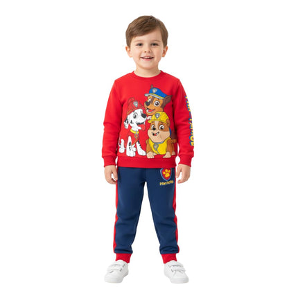 Nickelodeon Paw Patrol Pullover Sweater and Jogger Pant Set for Boys, Active Wear for Kids, Size 6 Red