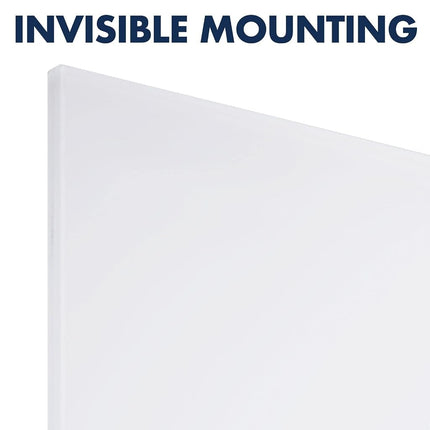 Quartet Magnetic Glass Dry-Erase White Board, 48" x 36" Standard Size Whiteboard, InvisaMount Frameless Mounting, 1 Accessory Tray, 1 Dry Erase Marker and 2 Glass Board Magnets (Q25F01IMW)