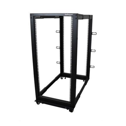 StarTech 25U 4-Post Open Frame Server Rack, 19in, 