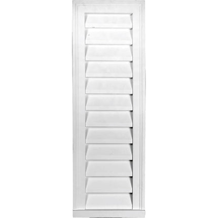 Ekena Millwork 12"W x 25"H Rectangle Urethane Gable Vent Louver, Non-Functional