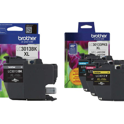 Brother Genuine LC3013BK, LC30133PKS High Yield Bl