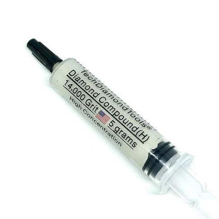 TechDiamondTools Diamond Lapidary Paste 5 Gram Syringe, 50% Concentration of Diamond Powder, 14,000 grit / 0-1 microns, 14,000 grit / 0-1 micron