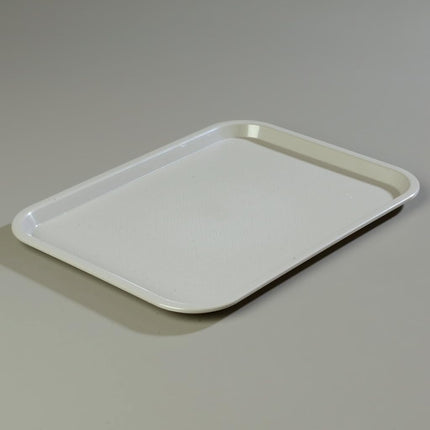 Carlisle FoodService Products Cafe Fast Food Cafeteria Tray with Patterned Surface for Cafeterias, Fast Food, and Dining Room, Plastic, 13.87 x 10.75 x 0.79 Inches, Gray