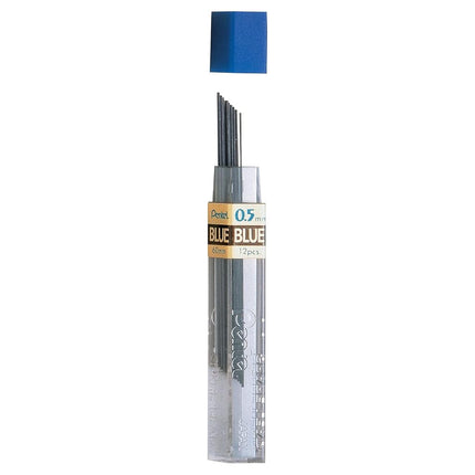 Pentel PPB Cases of 12 Blue Refill Leads for Mechanical Pencils 0.5 mm