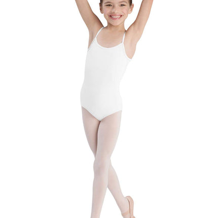 Bloch Dance Girls Plie Camisole Leotard, White, 8-