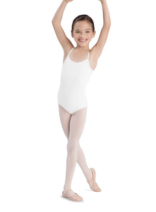 Bloch Dance Girls Plie Camisole Leotard, White, 8-