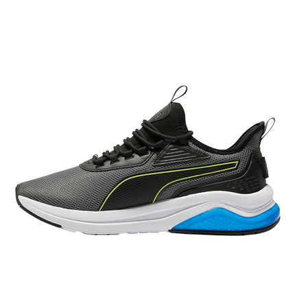 Puma Men's Amplifier Sneaker, Wide-Cool Dark Gray-Electric Lime-Puma Black-Puma Team Royal, 11 Wide