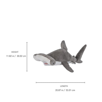 Wild Republic Hammerhead Shark Plush, Stuffed Animal, Plush Toy, Gifts for Kids, Cuddlekins 20 Inches