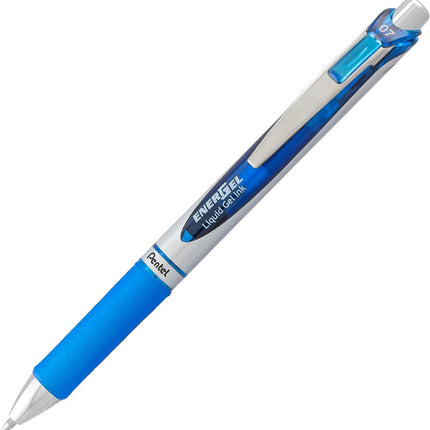 Pentel RTX Energel Liquid Gel Ink Pens 0.7 mm - Pack of 10 Blue Pens - Metal Tip Energel 0.7 mm Medium Point Pens