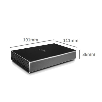 Vantec NST-371C31-BK NexStar Gx USB 3.1 Gen 2 Type-C 3.5" Sata HDD/SSD Enclosure, Comes with C to C and C to A Cable, Aluminum Casing, Black