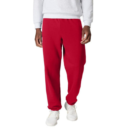Hanes Men's EcoSmart Fleece Sweatpant, Deep Red, M