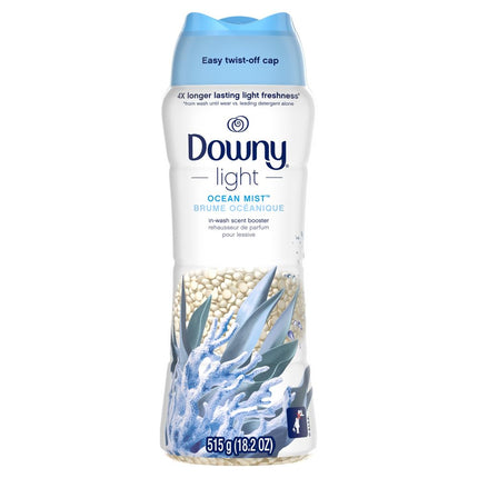 Downy Light Laundry Scent Booster Beads for Washer, Ocean Mist, with No Heavy Perfumes, 515 Grams
