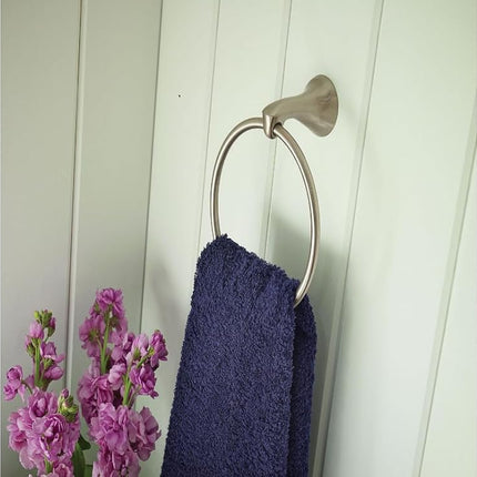 Moen Darcy Towel Ring with Press and Mark in Brushed Nickel