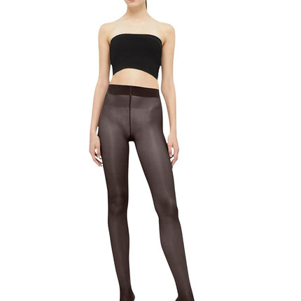 Wolford Satin Touch 20 Denier Tights For Women Soft Satin Feel Sheer Hosiery Extra-Wide Waistband Perfect for Any Occasion, Soft Cacao, S