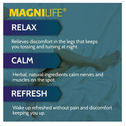 MagniLife Relaxing Leg Cream PM, Deep Penetrating Topical for Pain and Restless Leg Syndrome Relief, Naturally Soothe Cramping, Discomfort, and Tossing with Lavender and Magnesium (2 Pack-4oz Jars)