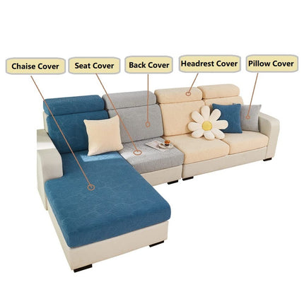 Yoovat Magic Sofa Covers Magic Sofa Couch Covers 2024 New Wear-Resistant Universal Sofa Cover Stretch for Sectional Slipcovers (Texture-Sea Blue,Large Double Seat Cover)